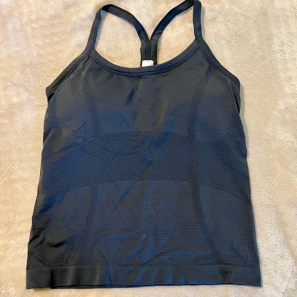 Dark Gray Racerback Tank Top